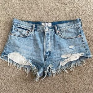 free people jean shorts